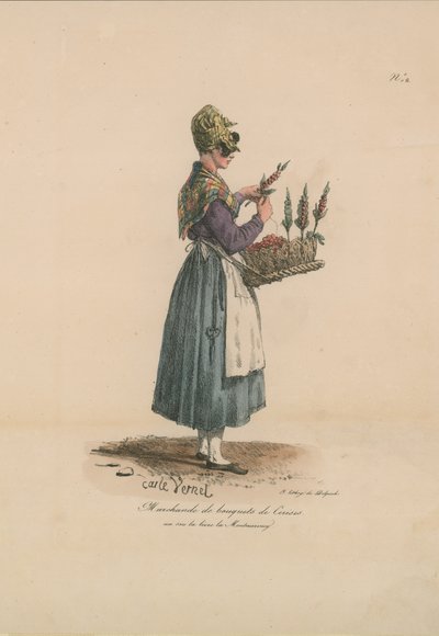 Marchande de bouquets de cerises von Carle Vernet